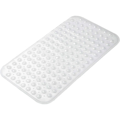 Nonslip Bathtub Mat with Suction Cups and Drain Holes for Safe Footing Every Shower