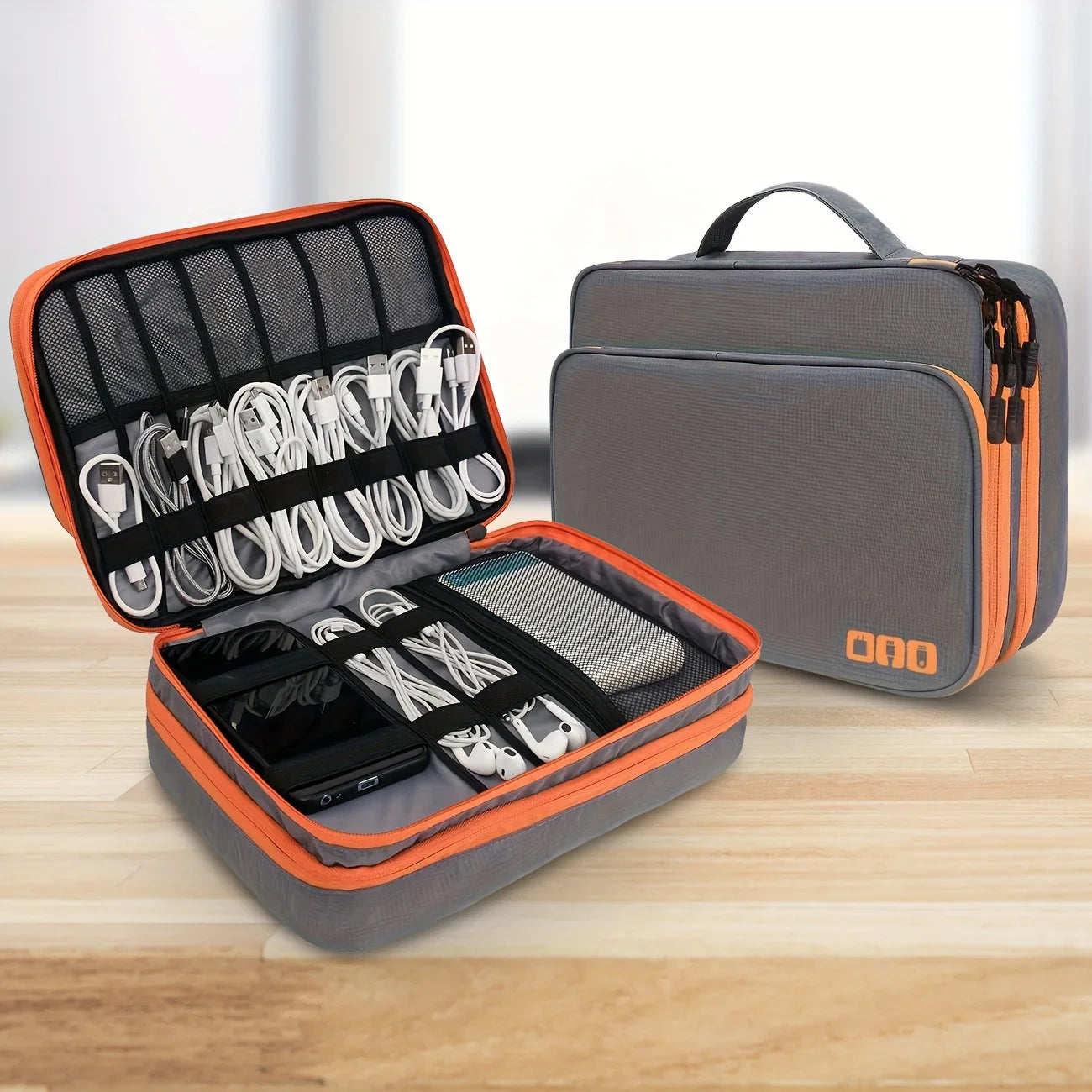 Multi Layer Travel Cable Organizer Bag to Keep Every Charger and Accessory Tangle Free