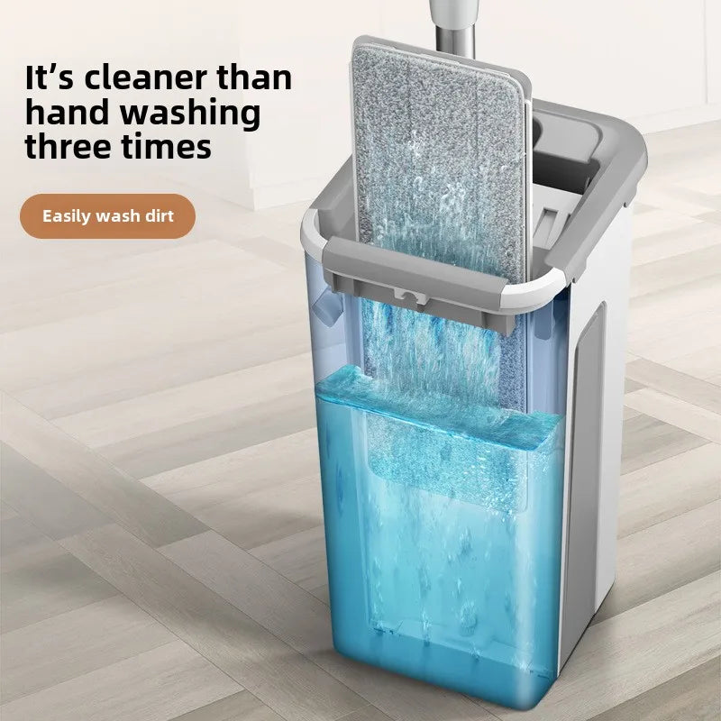 Self Wringing Mop and Bucket Set for Easy Floor Cleaning on Any Surface