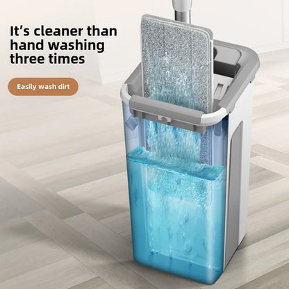 Self Wringing Mop and Bucket Set for Easy Floor Cleaning on Any Surface