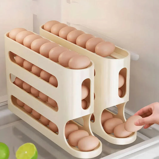 4 Layer Auto Rolling Egg Dispenser for Fresh Eggs First and Maximum Fridge Space