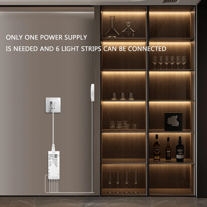 Dimmable LED Cabinet Strip Light with Motion Sensor for Instant Handsfree Lighting