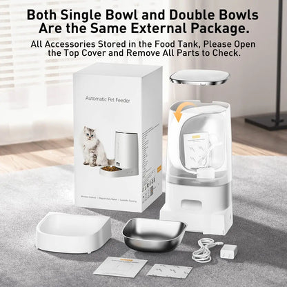 Smart WiFi Automatic Pet Feeder to Schedule and Control Your Pets Meals Remotely
