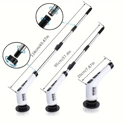 Wireless Electric Scrubber with 7 Brush Heads for Effortless Deep Cleaning Everywhere