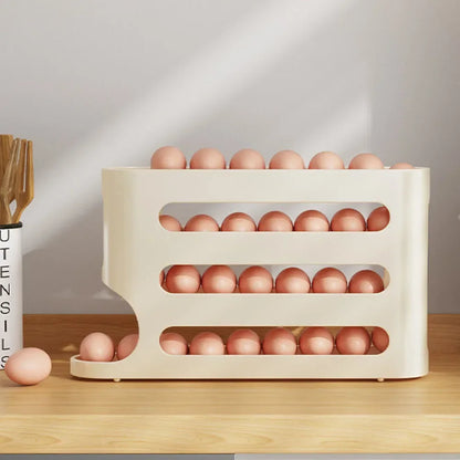 4 Layer Auto Rolling Egg Dispenser for Fresh Eggs First and Maximum Fridge Space
