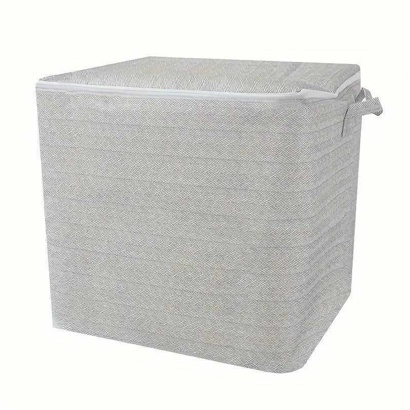 Extra Large Lidded Storage Box for Durable Space Saving Organization of Clothes and Bedding