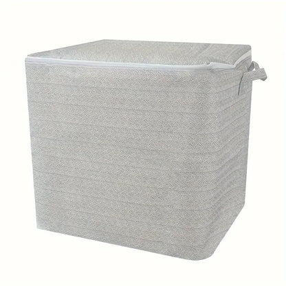 Extra Large Lidded Storage Box for Durable Space Saving Organization of Clothes and Bedding