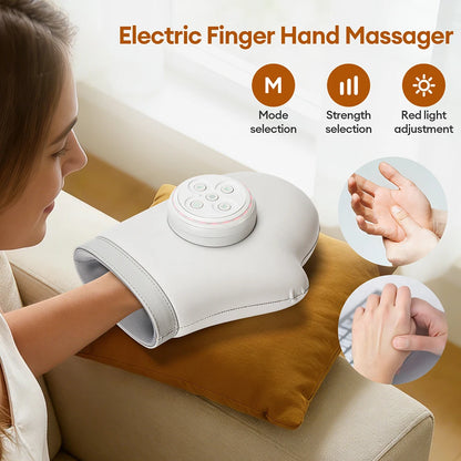 Electric Air Pressure Hand and Wrist Massager for Tension Relief with Acupoint Therapy