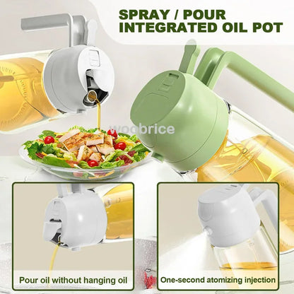 Olive Oil Mist Spray Bottle with Auto Lid for Precise Mess Free Cooking