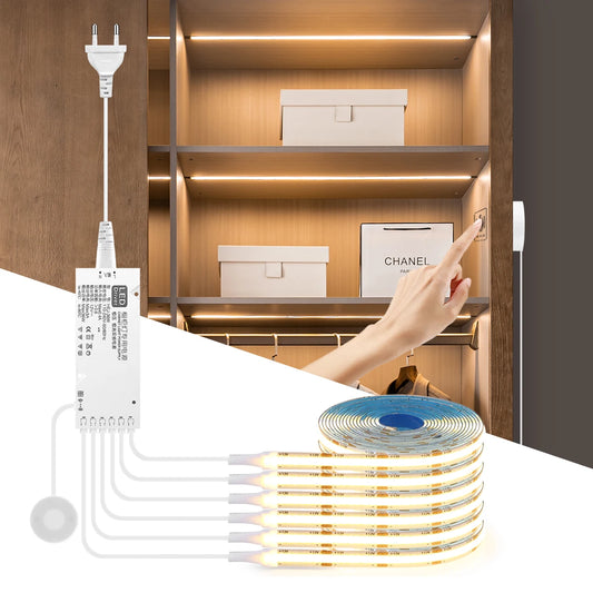 Dimmable LED Cabinet Strip Light with Motion Sensor for Instant Handsfree Lighting
