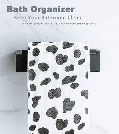 Matte Black Stainless Steel Toilet Paper Holder with Easy Damage Free Install