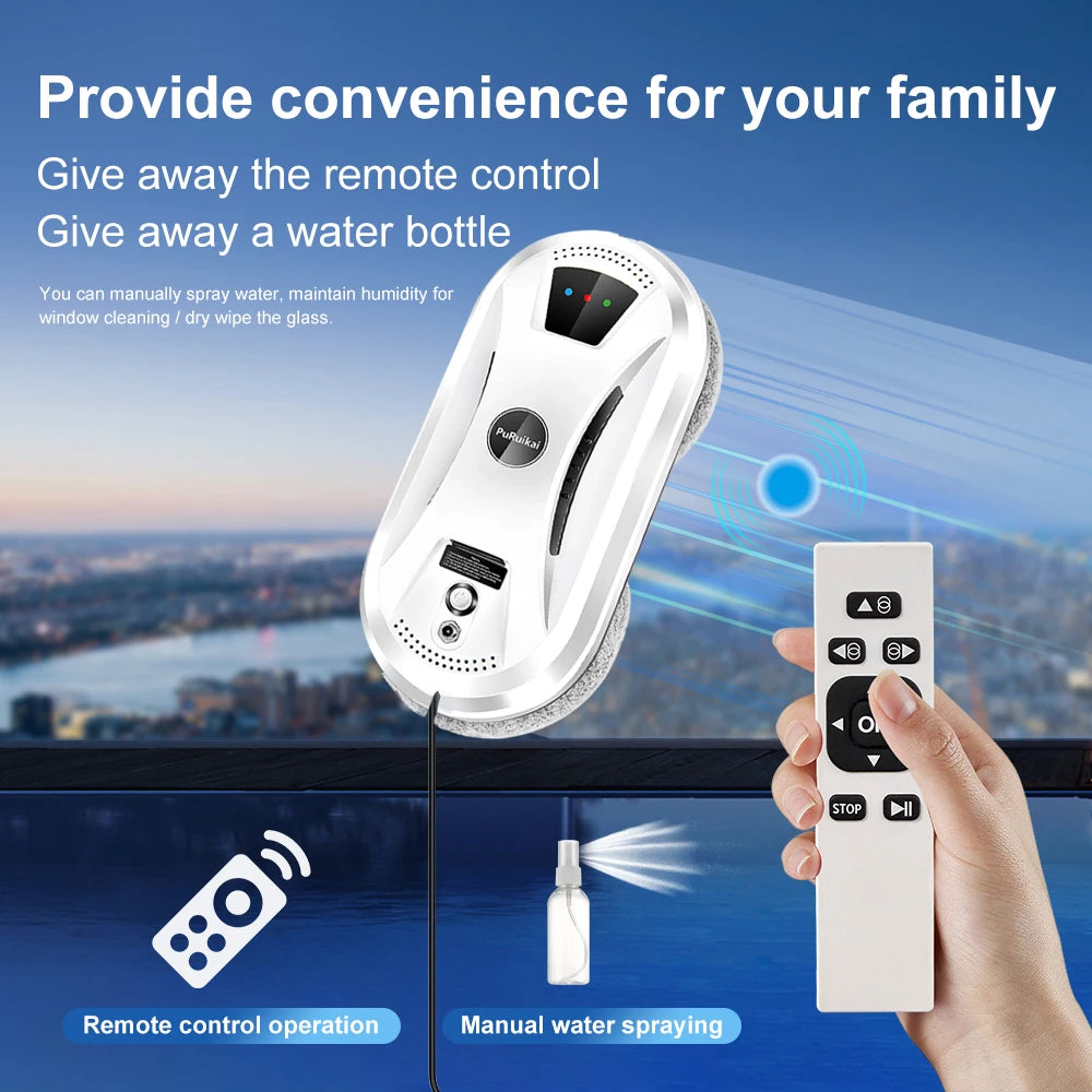 Ultra Thin Window Cleaning Robot with Remote Control for Spotless Glass with Zero Effort