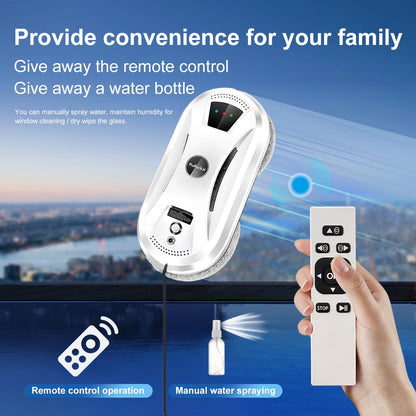 Ultra Thin Window Cleaning Robot with Remote Control for Spotless Glass with Zero Effort