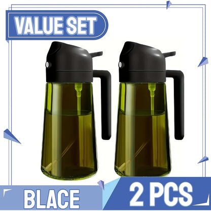 Olive Oil Mist Spray Bottle with Auto Lid for Precise Mess Free Cooking