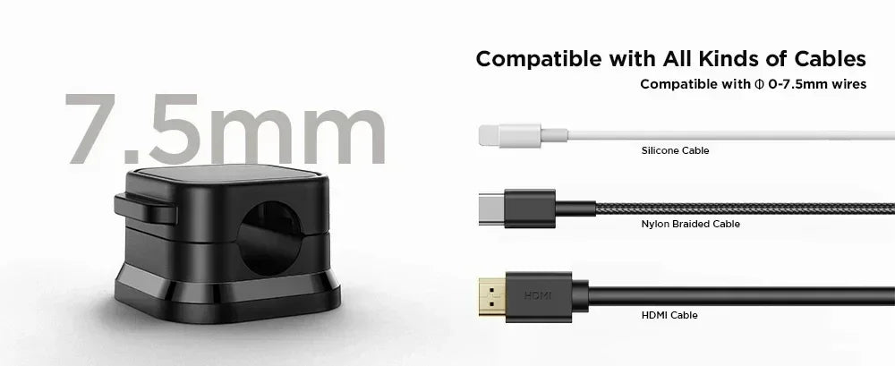 Magnetic Cable Organizer Clips to Keep Cords Tidy on Any Desk or Surface