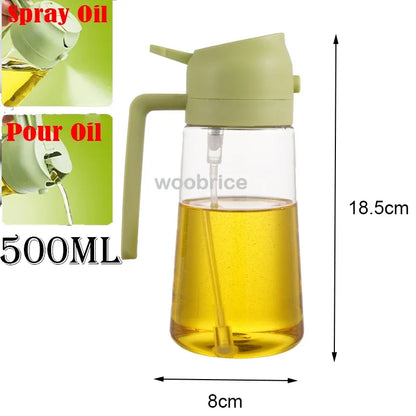 Olive Oil Mist Spray Bottle with Auto Lid for Precise Mess Free Cooking