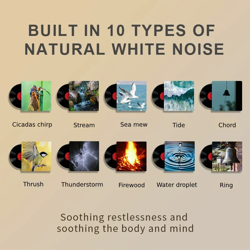 White Noise Machine with LED Night Light for Better Sleep for Babies and Adults