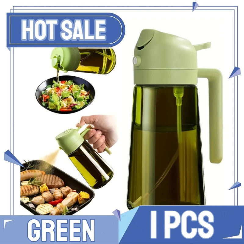 Olive Oil Mist Spray Bottle with Auto Lid for Precise Mess Free Cooking