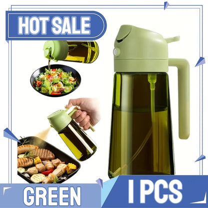 Olive Oil Mist Spray Bottle with Auto Lid for Precise Mess Free Cooking