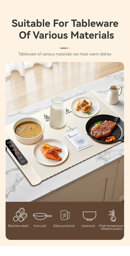 Electric Food Warming Tray to Keep Meals Hot for Parties and Everyday Dining
