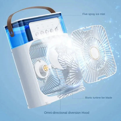 3 in 1 USB Desktop Cooling Fan and Humidifier to Stay Cool and Comfortable Anywhere