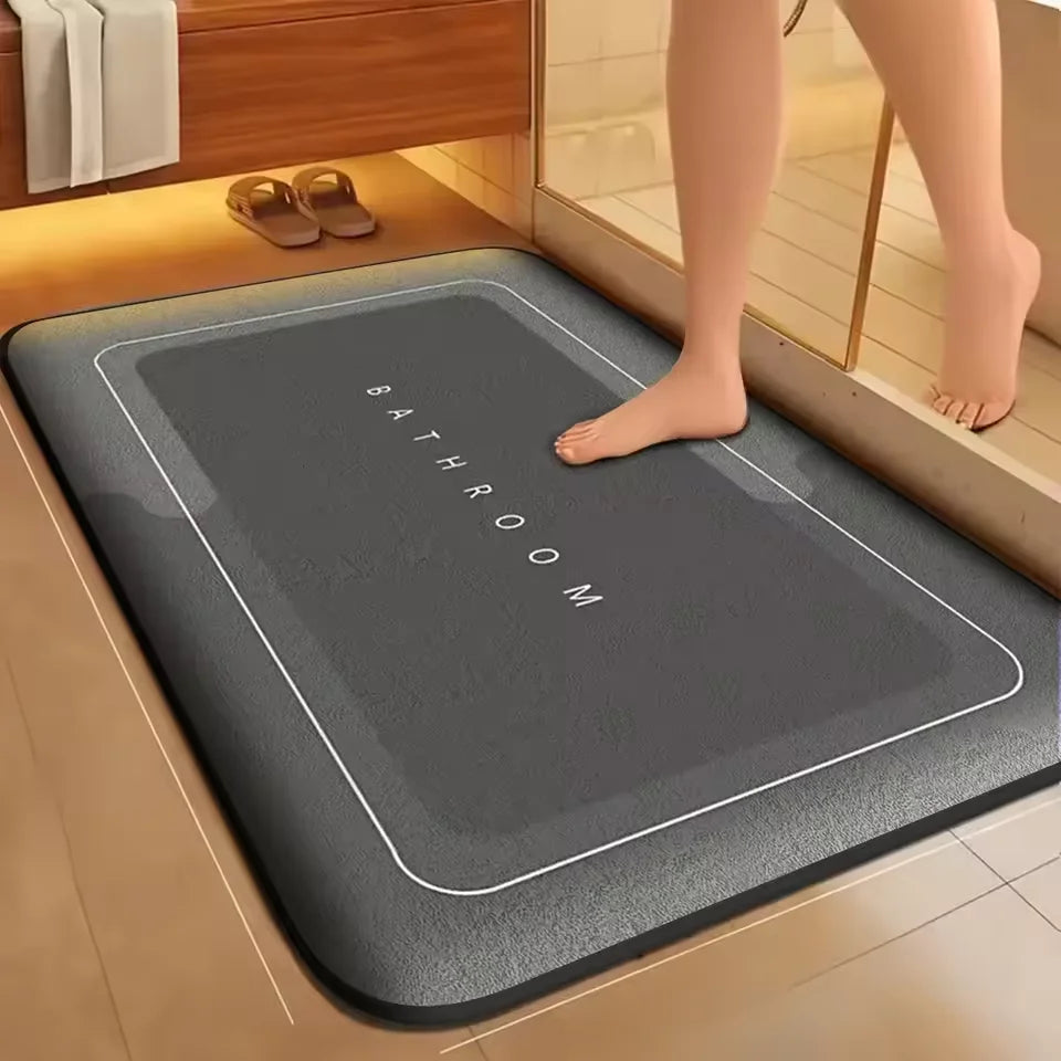 Coral Velvet Anti Slip Bath Mat for Ultra Absorbent Comfort in the Bathroom and Entryway