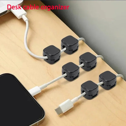 Magnetic Cable Organizer Clips to Keep Cords Tidy on Any Desk or Surface