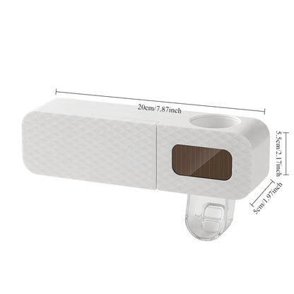 Wall Mounted Smart Toothbrush Drying Rack with Toothpaste Dispenser for a Hygienic Bathroom