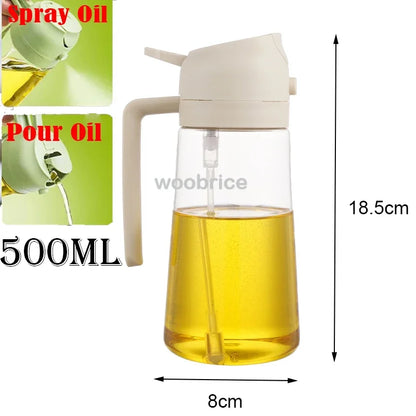 Olive Oil Mist Spray Bottle with Auto Lid for Precise Mess Free Cooking