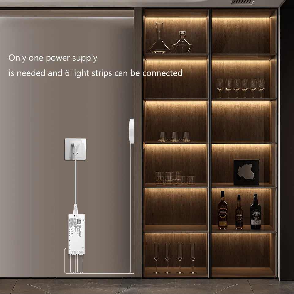 Dimmable LED Cabinet Strip Light with Motion Sensor for Instant Handsfree Lighting