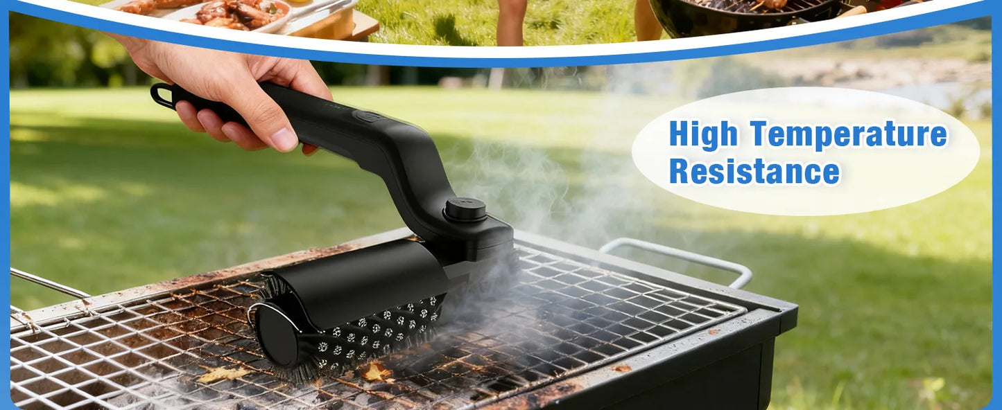 Cordless Electric BBQ Grill Brush for Deep Cleaning Heavy Grease Effortlessly