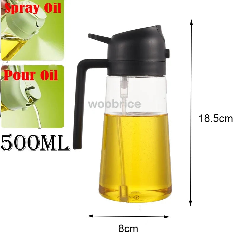 Olive Oil Mist Spray Bottle with Auto Lid for Precise Mess Free Cooking