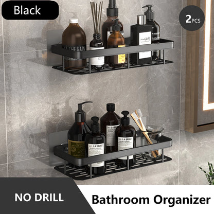 Rustproof Stainless Steel Suction Shower Rack for Bathroom Storage That Stays Put