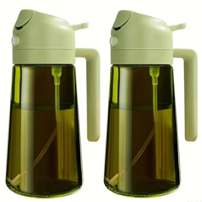 Olive Oil Mist Spray Bottle with Auto Lid for Precise Mess Free Cooking