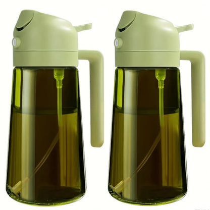 Olive Oil Mist Spray Bottle with Auto Lid for Precise Mess Free Cooking