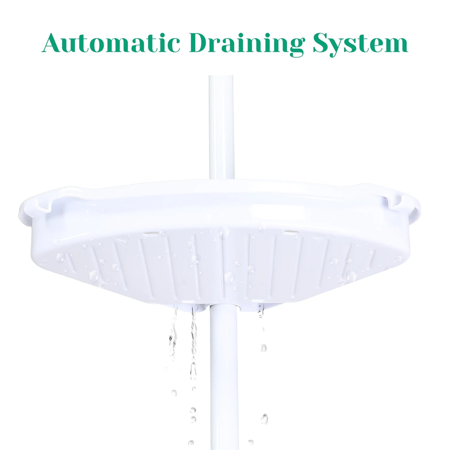 4 Tier Tension Pole Corner Shower Caddy for Maximum Bathroom Storage Without Drilling