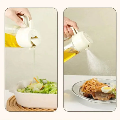 Olive Oil Mist Spray Bottle with Auto Lid for Precise Mess Free Cooking