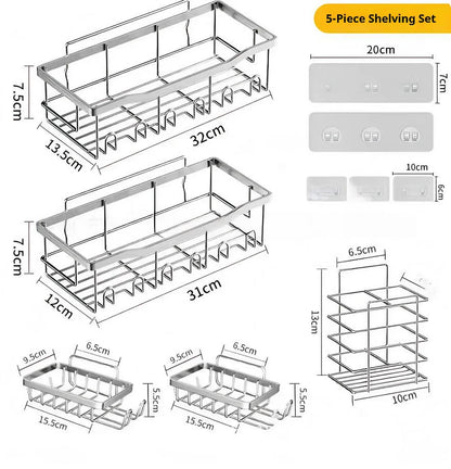 Stainless Steel Corner Shelf with Double Layer for Space Saving Storage in Any Room