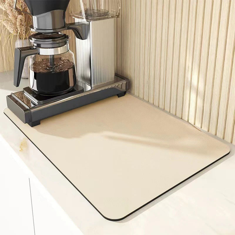 Super Absorbent Nonslip Dish Drying Mat to Keep Counters Dry and Spotless