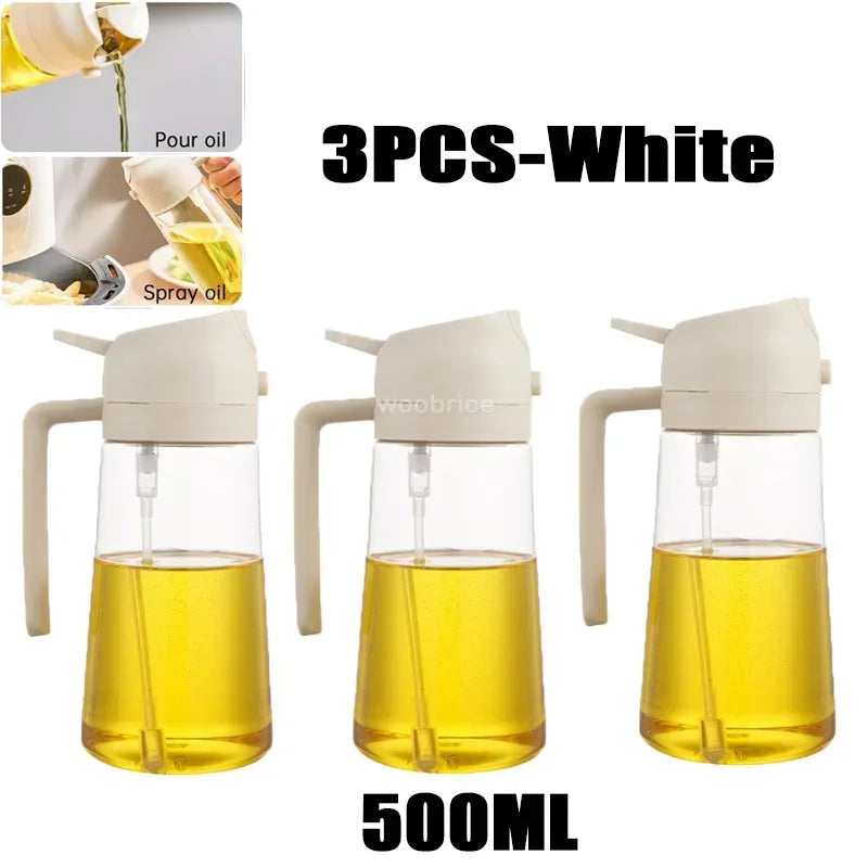 Olive Oil Mist Spray Bottle with Auto Lid for Precise Mess Free Cooking
