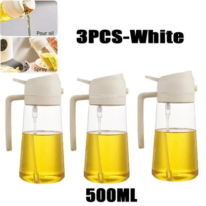Olive Oil Mist Spray Bottle with Auto Lid for Precise Mess Free Cooking