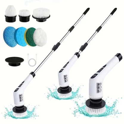 Wireless Electric Scrubber with 7 Brush Heads for Effortless Deep Cleaning Everywhere