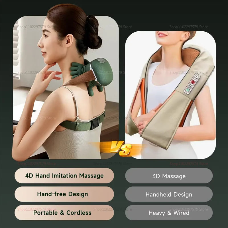 Automatic Shoulder and Neck Massager for Deep Finger Press Relief