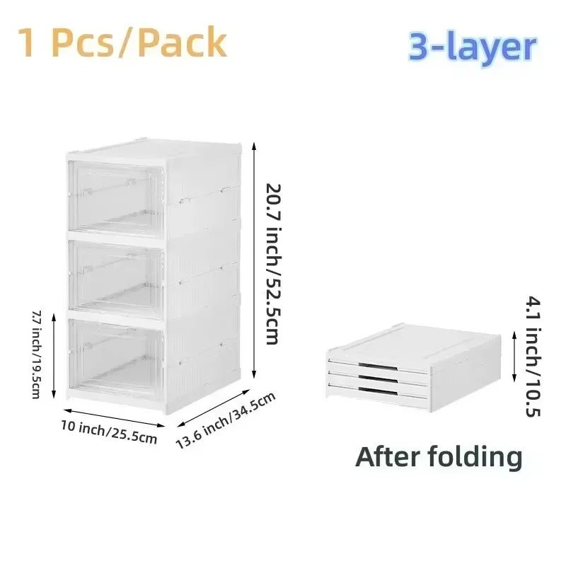 Stackable Clear Shoe Storage Boxes for Dustproof Space Saving Sneaker Organization