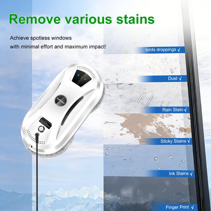 Ultra Thin Window Cleaning Robot with Remote Control for Spotless Glass with Zero Effort