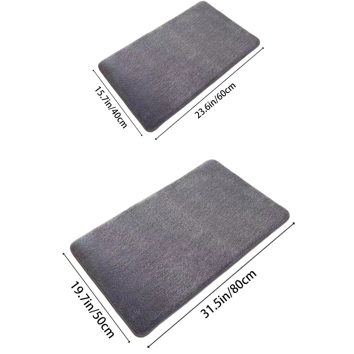 Coral Velvet Anti Slip Bath Mat for Ultra Absorbent Comfort in the Bathroom and Entryway