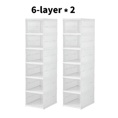 Stackable Clear Shoe Storage Boxes for Dustproof Space Saving Sneaker Organization