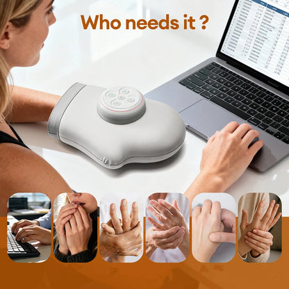 Electric Air Pressure Hand and Wrist Massager for Tension Relief with Acupoint Therapy