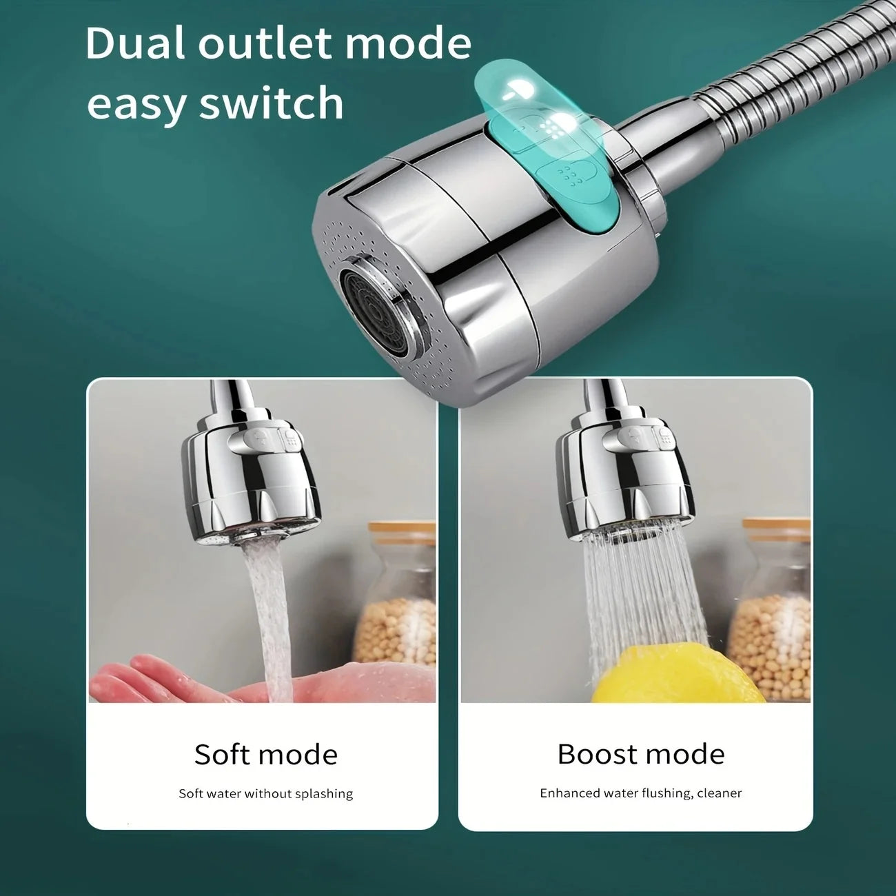 360 Degree Rotating Faucet Aerator to Save Water and Stop Splashing