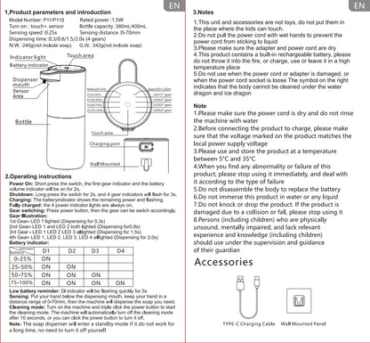 Touchless Automatic Soap Dispenser for Hygienic Handsfree Lathering Every Time